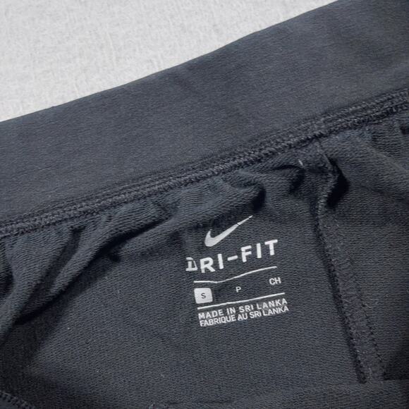 Nike Dri-FIT Pants Women Small Black Athletic Tapered 933436-010 Twist Waistband - Picture 2 of 10